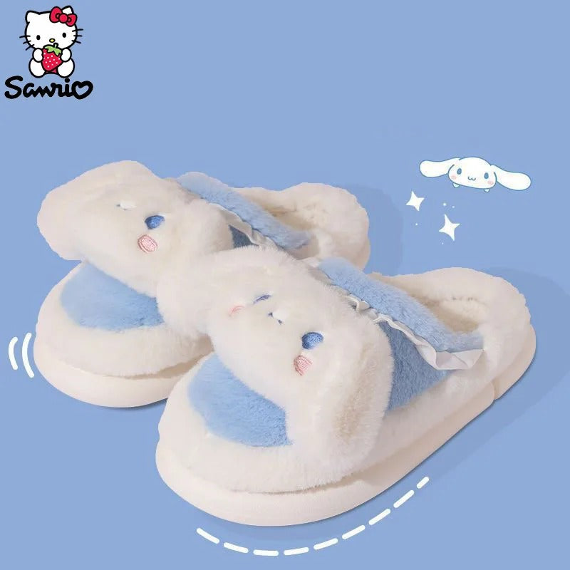 Kawaii Sanrio Cinnamoroll Slippers Kuromi My Melody Y2K Hello Kitty Shoes