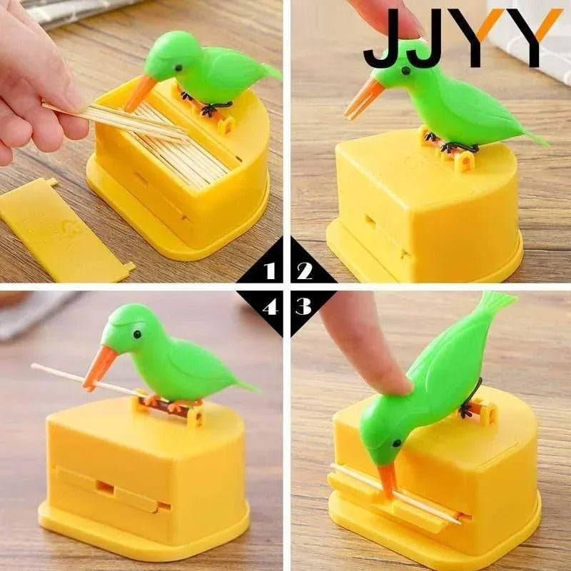 Bird toothpick holder