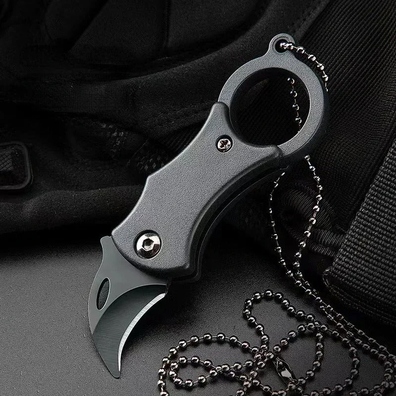 Folding Knife EDC Key Fox Claw Box Cutter Necklace Knife Camping Portable Self-defense Pocket Knife