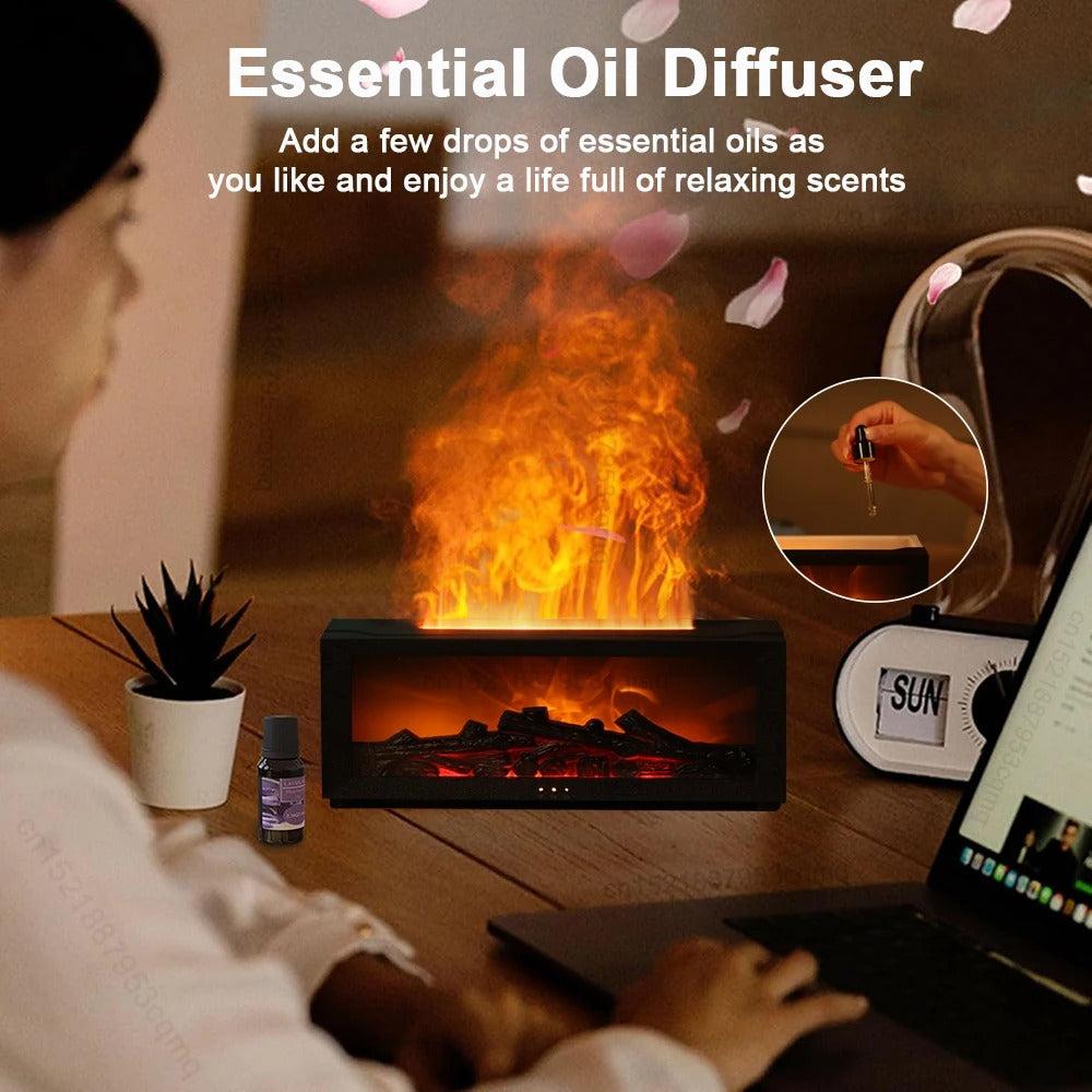 Air Aroma Humidifier Essential Oils Humidifier Flame Fragrance Diffuser