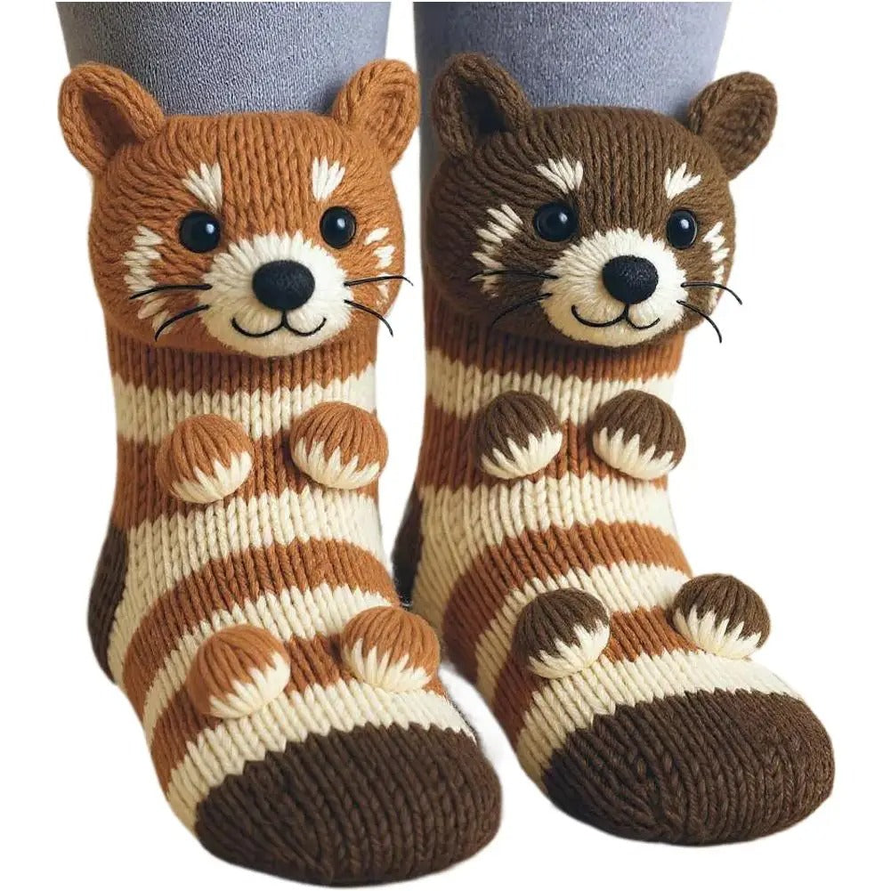 3D Knit Animal Socks Cute Floor Socks