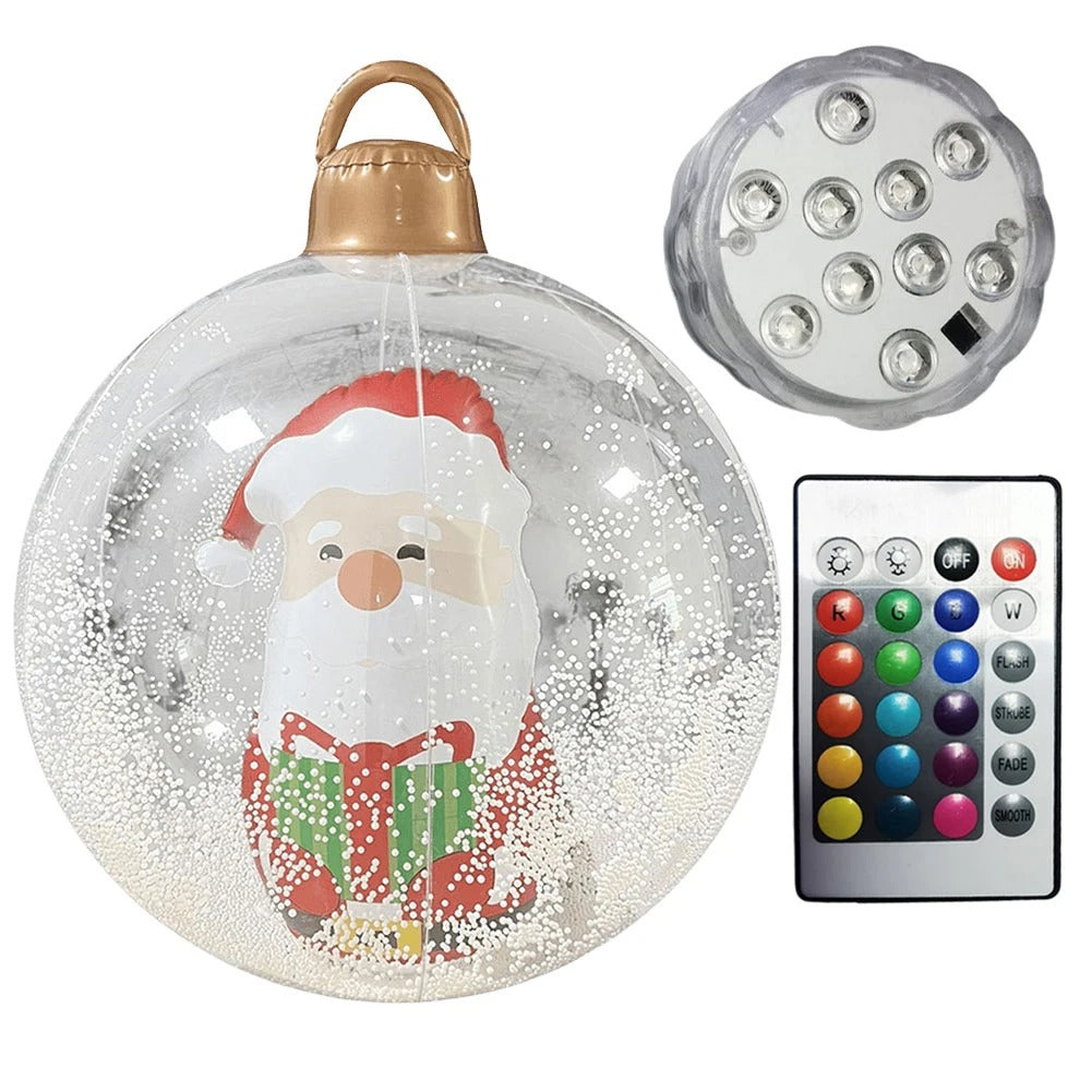 23.6 Inch Giant Inflatable Christmas Ball with LED Light