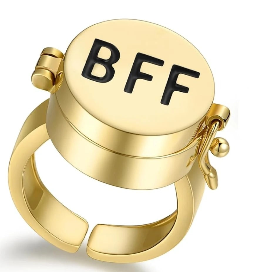 Spinner BFF Matching Rings Best Friend Open Rotate Ring Forever Friendship