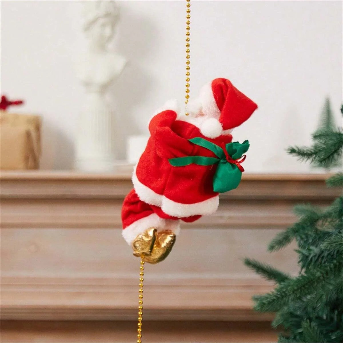 Swinging Belly and Feet Musical Climbing Santa Dancing