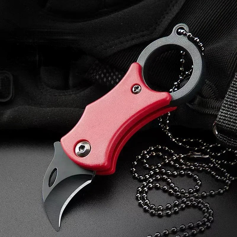 Folding Knife EDC Key Fox Claw Box Cutter Necklace Knife Camping Portable Self-defense Pocket Knife