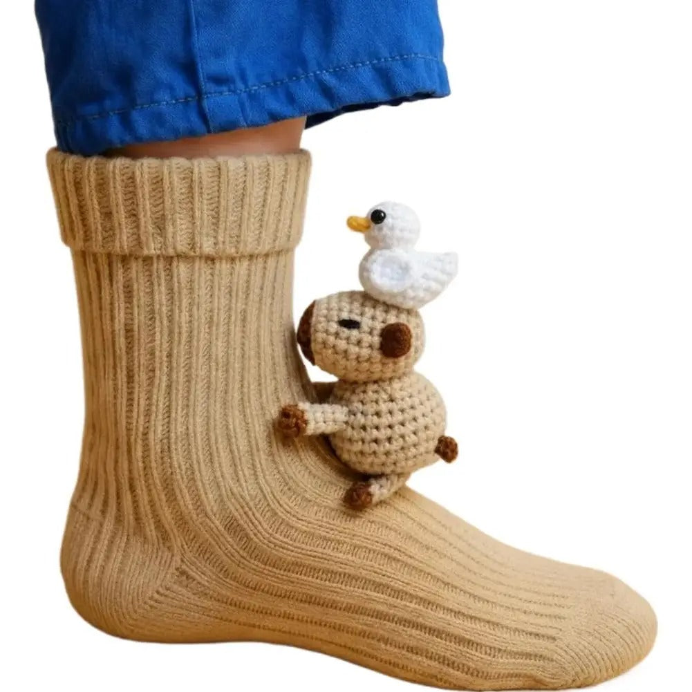 3D Knit Animal Socks Cute Floor Socks
