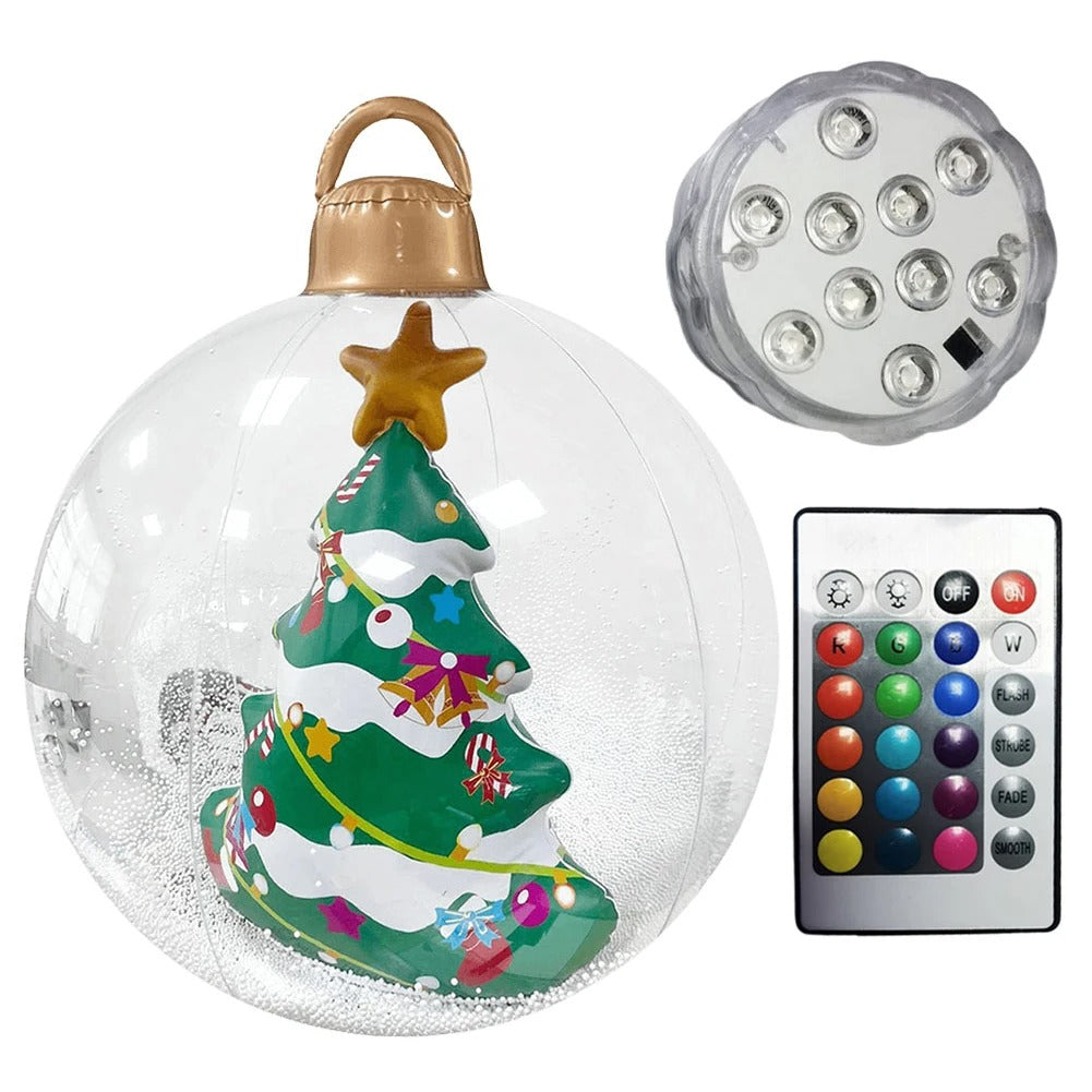 23.6 Inch Giant Inflatable Christmas Ball with LED Light