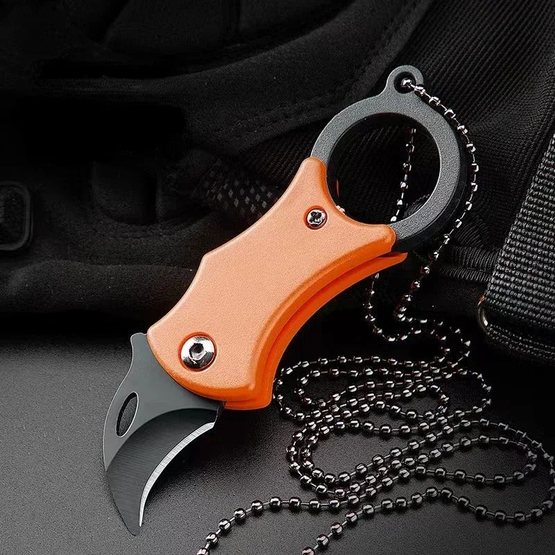 Folding Knife EDC Key Fox Claw Box Cutter Necklace Knife Camping Portable Self-defense Pocket Knife