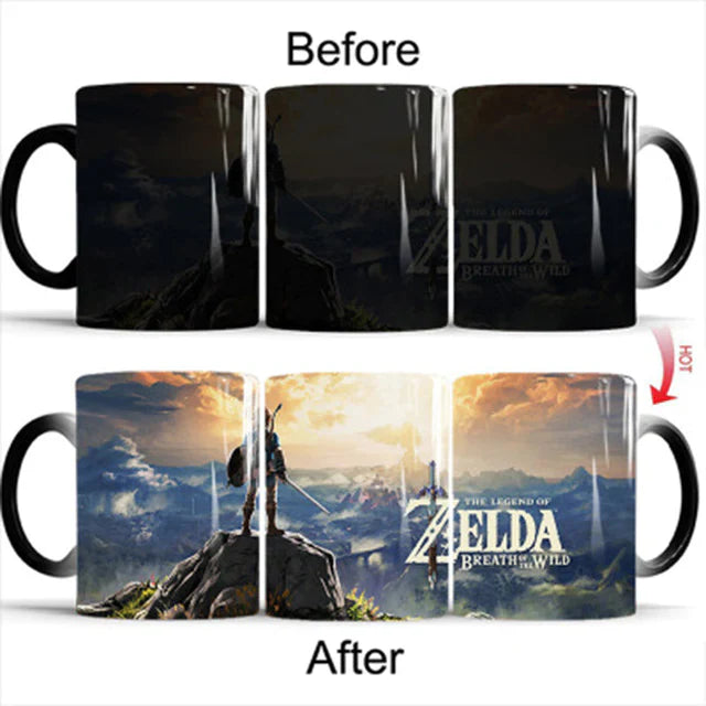 New 350mL Cute Zelda Color Transforming Magic Mugs