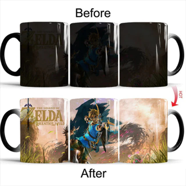 New 350mL Cute Zelda Color Transforming Magic Mugs