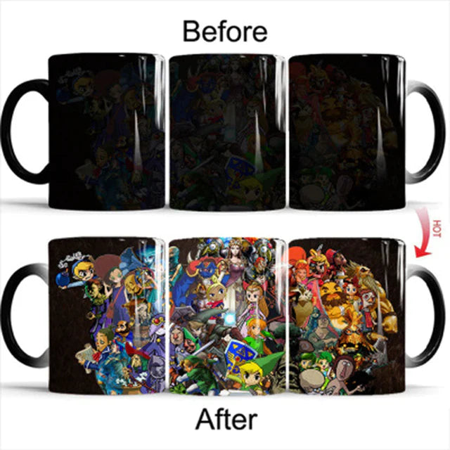 New 350mL Cute Zelda Color Transforming Magic Mugs