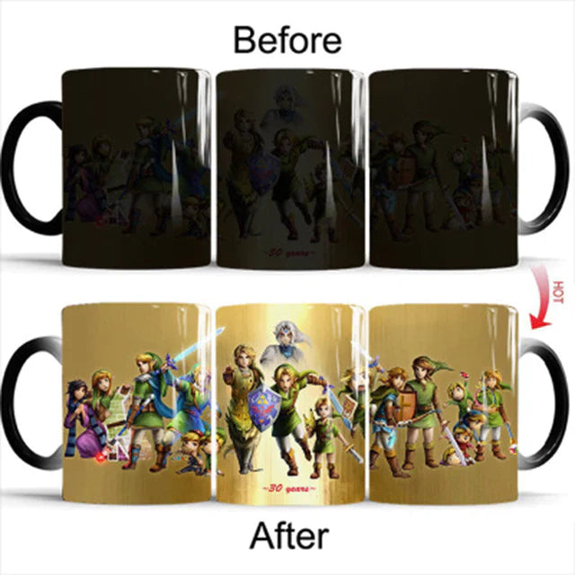 New 350mL Cute Zelda Color Transforming Magic Mugs