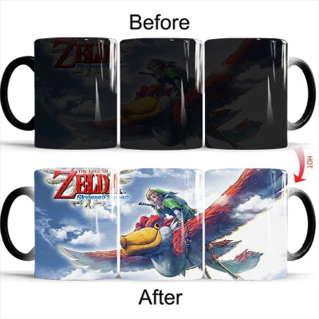 New 350mL Cute Zelda Color Transforming Magic Mugs