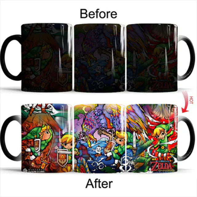 New 350mL Cute Zelda Color Transforming Magic Mugs