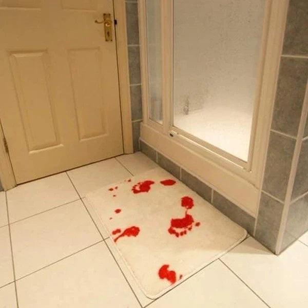 Bloody bath mat when Wet