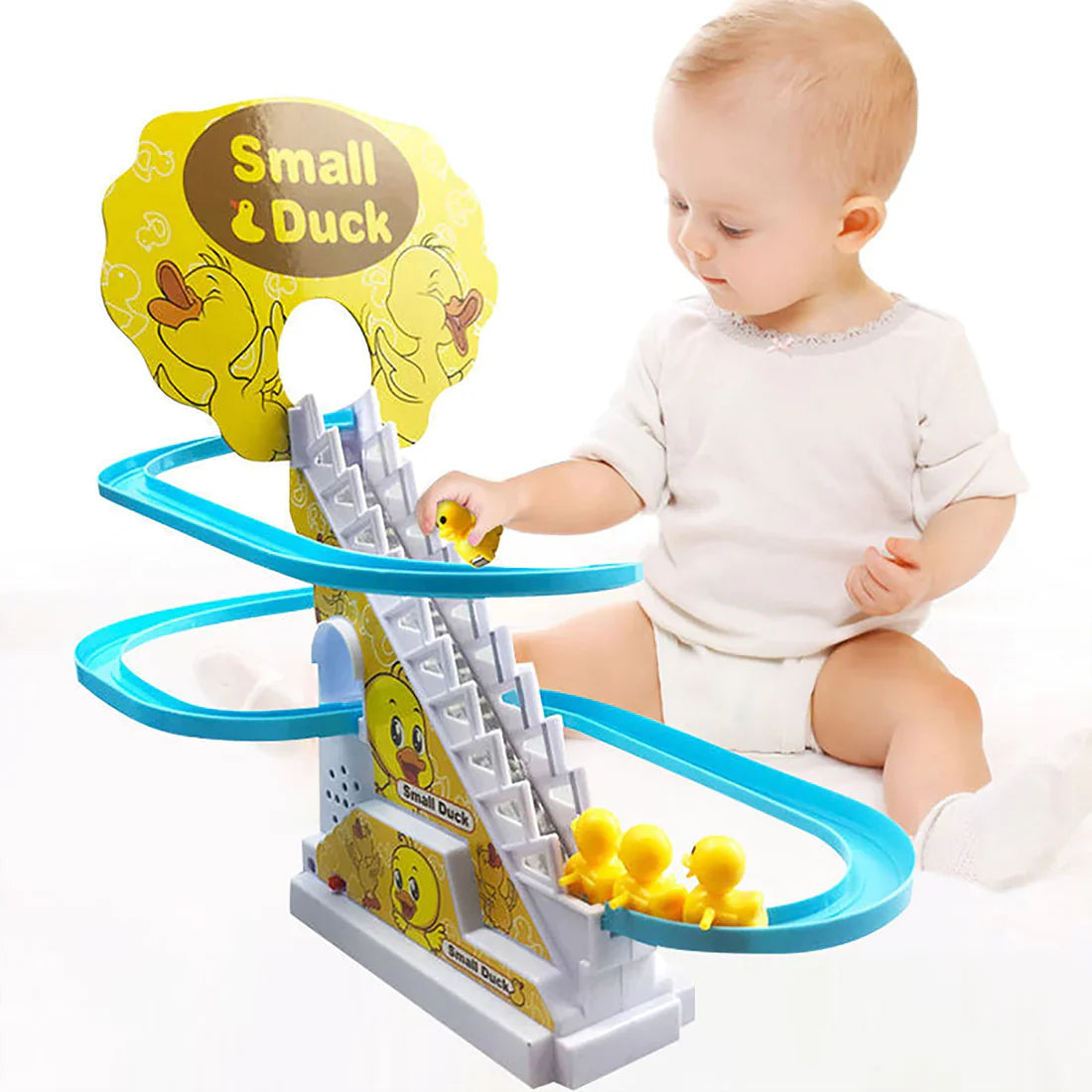 Electric Duck Climbing Stairs Toy