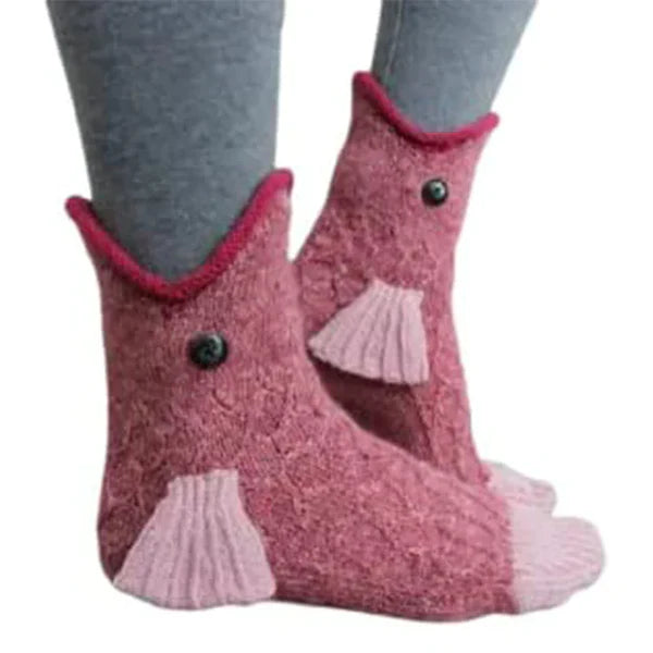 Three-Dimensional Cat Printed Mid Tube Socks