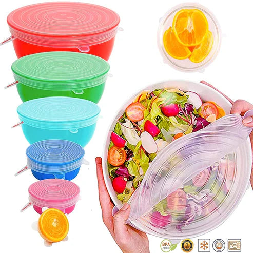 Adaptable Universal Silicone Lids