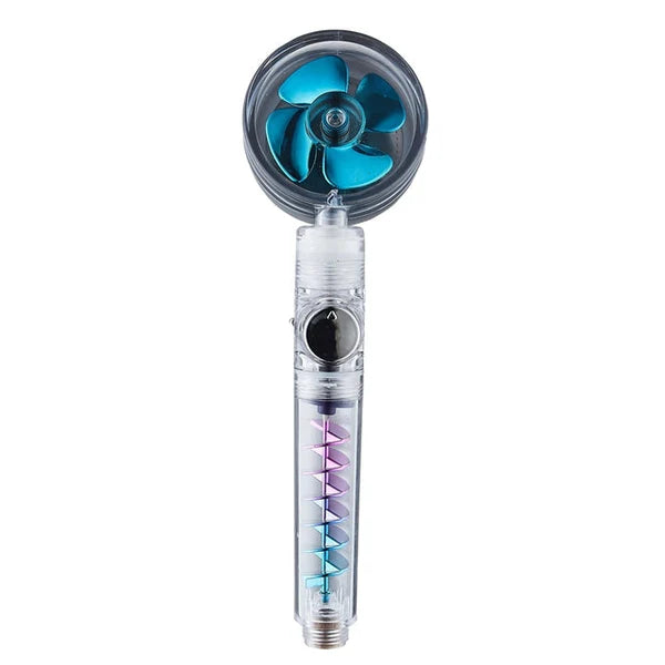 Hydro Jet Powered Handheld Turbo Fan High Pressure Shower Head With Filter