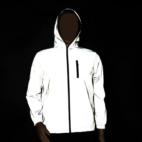 Reflective Silver Anorak Windbreaker Jacket