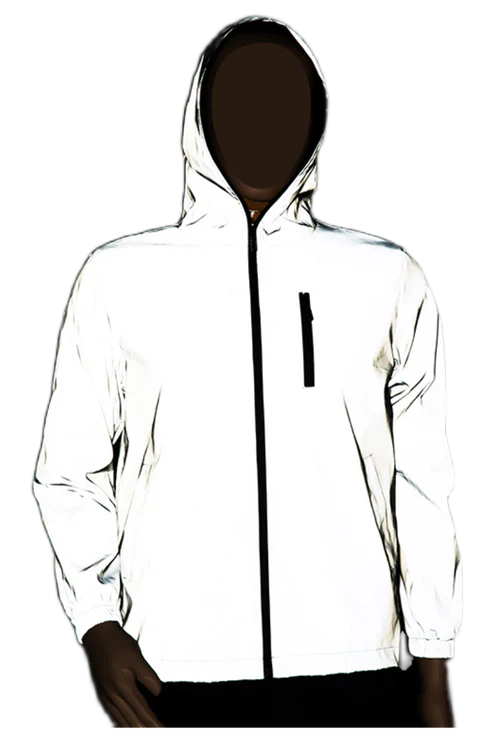 Reflective Silver Anorak Windbreaker Jacket