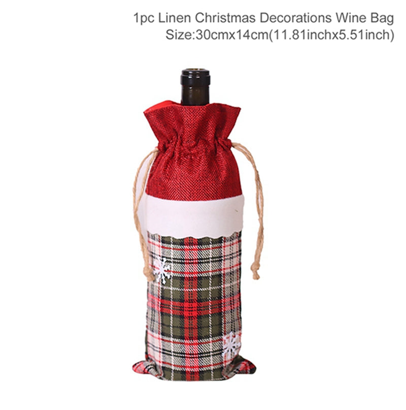 Christmas Wine Bottle Cover Merry Christmas Decorations