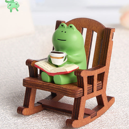 2PC Frog Rocker Chair Cute Japanese Healing Small