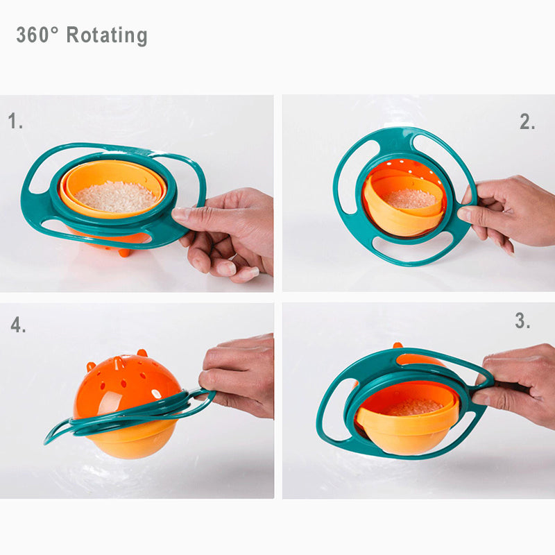 Rotatable Baby Feeding Bowl