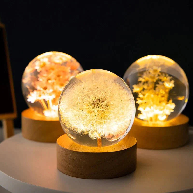 Dandelion Crystal Flower Lamp