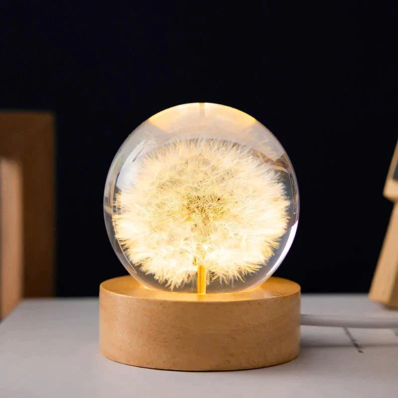 Dandelion Crystal Flower Lamp