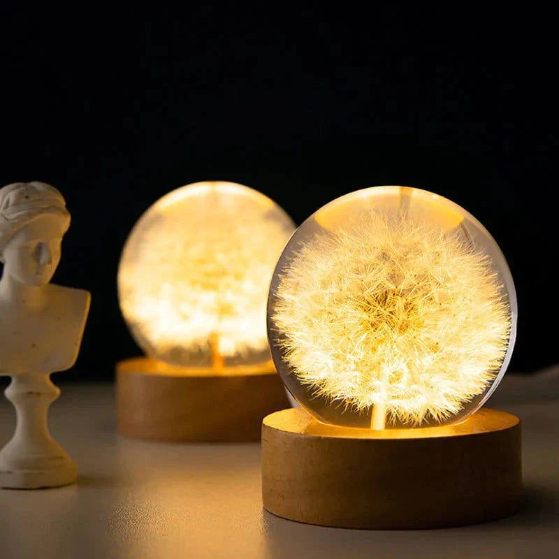 Dandelion Crystal Flower Lamp