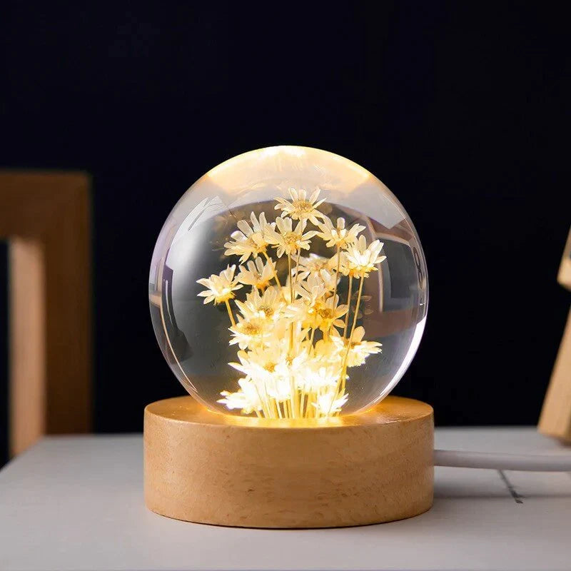 Dandelion Crystal Flower Lamp