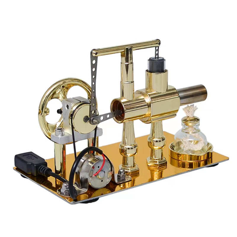 Hot Air Single Cylinder Stirling Engine Generator Physics Popular Science