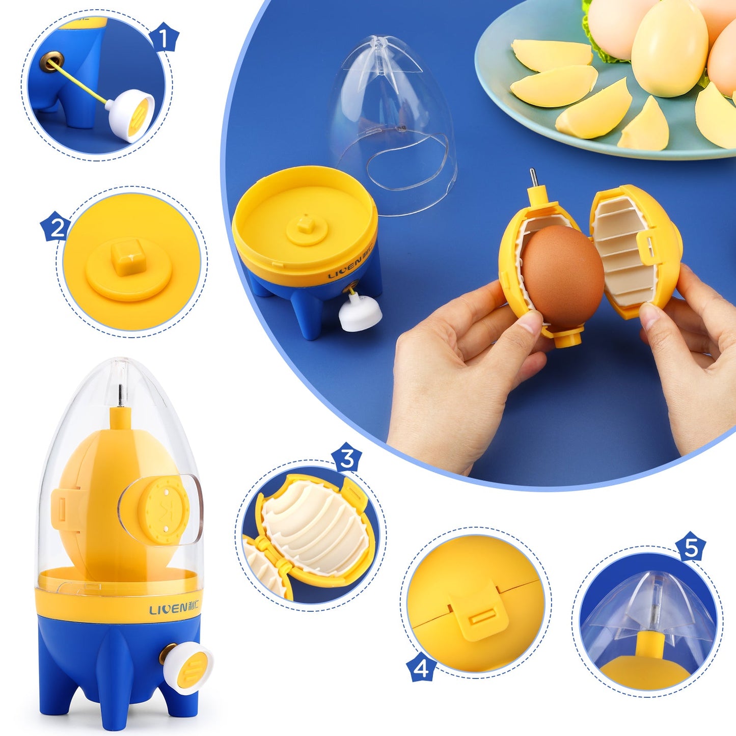 Egg white egg yolk stirrer pull beater turn egg device manual egg shaker