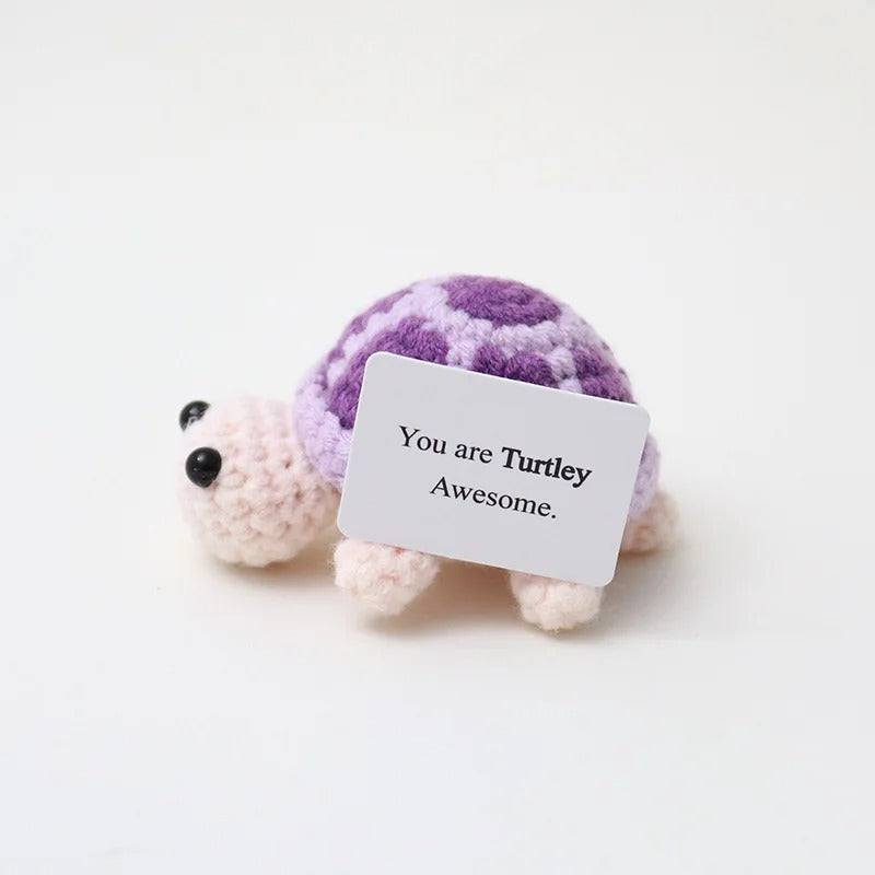 Positive Crochet Doll Funny Valentines Day Gift with Card