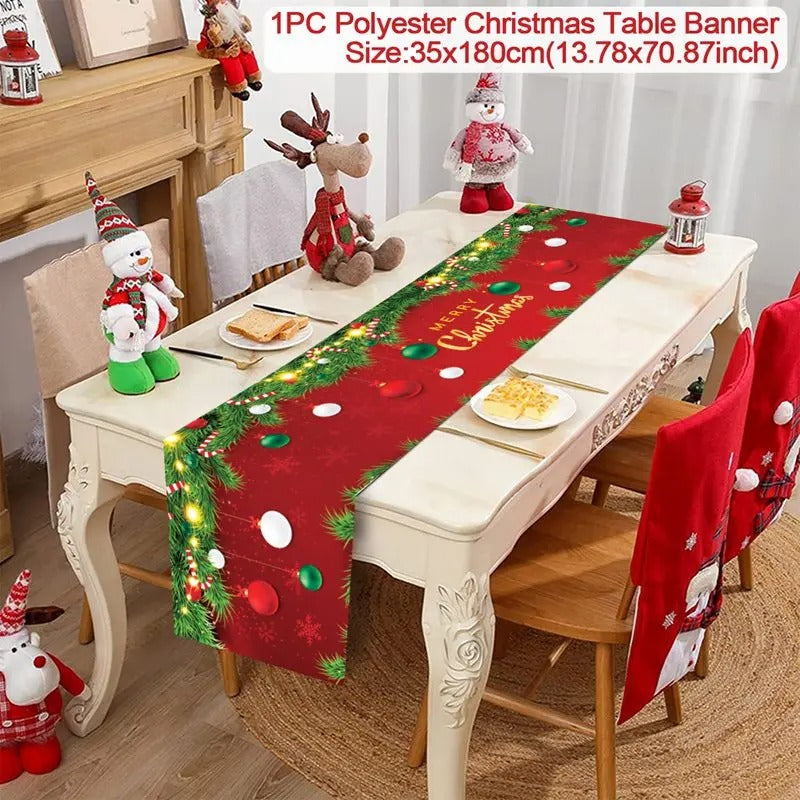 2024 Christmas Table Runners Merry Christmas Decoration