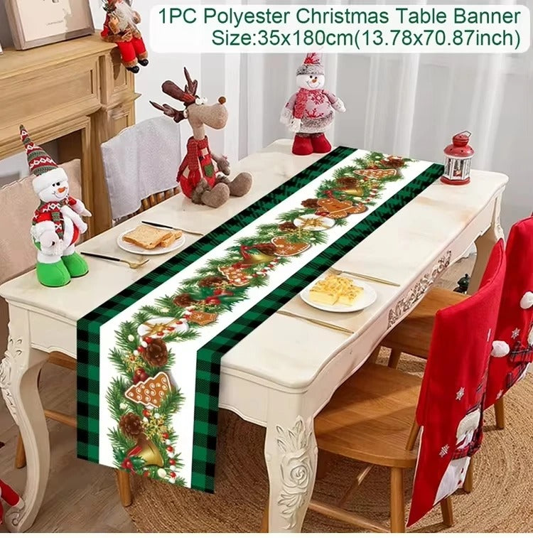 Christmas Table Runner Merry Christmas Decoration