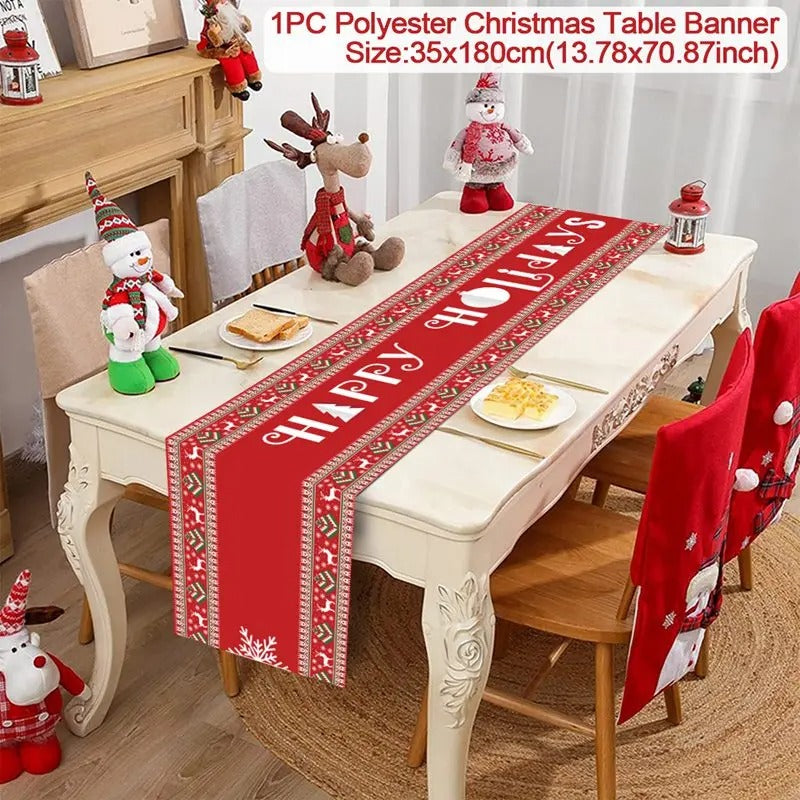 2024 Christmas Table Runners Merry Christmas Decoration