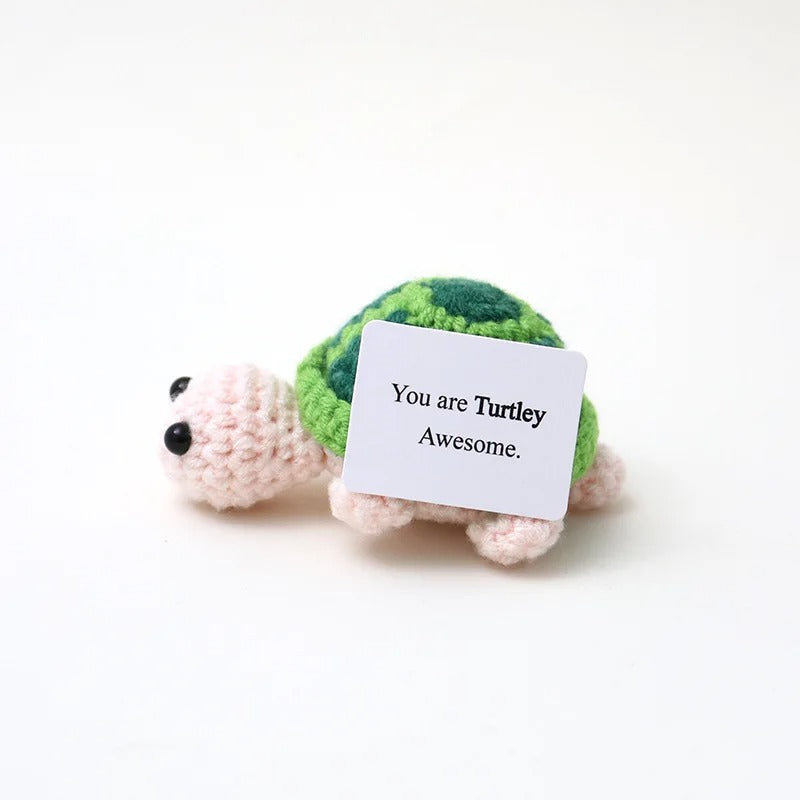 Positive Crochet Doll Funny Valentines Day Gift with Card
