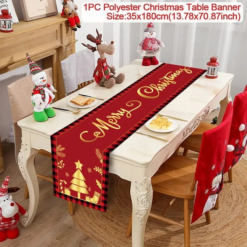 2024 Christmas Table Runners Merry Christmas Decoration