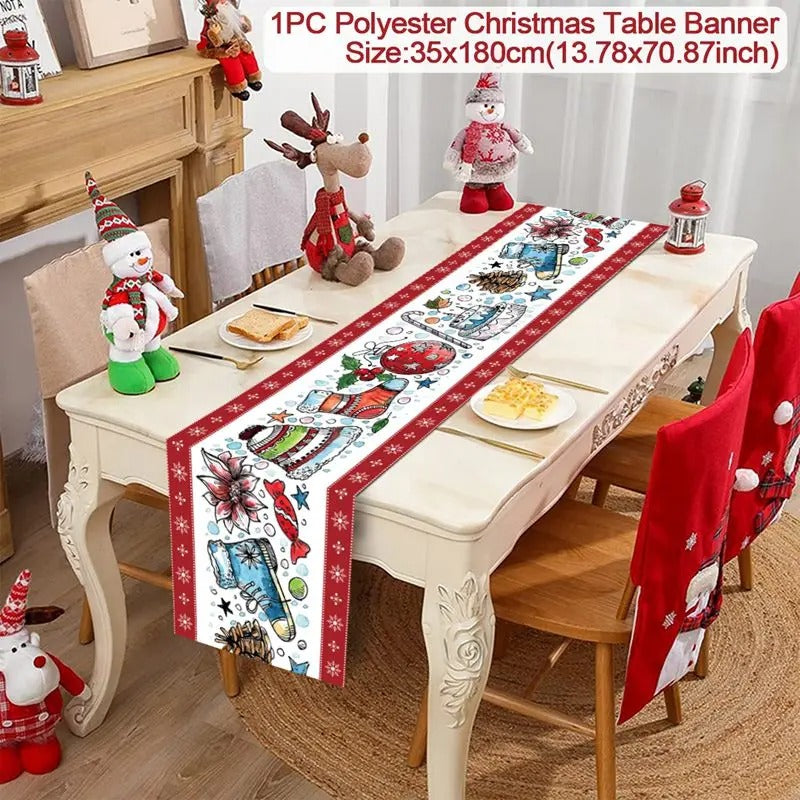 2024 Christmas Table Runners Merry Christmas Decoration