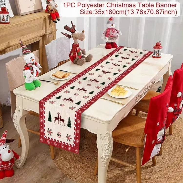 Christmas Table Runner Merry Christmas Decoration