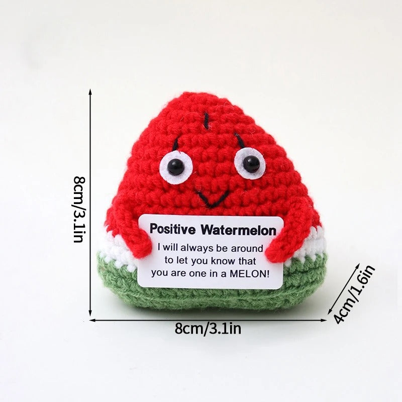 Positive Crochet Doll Funny Valentines Day Gift with Card