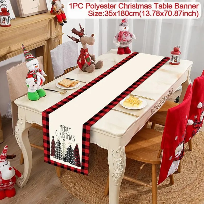 2024 Christmas Table Runners Merry Christmas Decoration