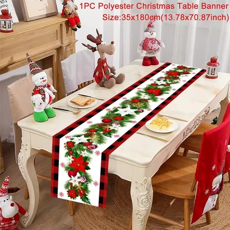 Christmas Table Runner Merry Christmas Decoration