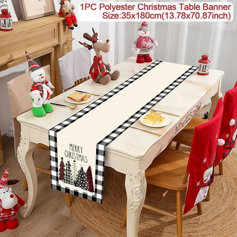 2024 Christmas Table Runners Merry Christmas Decoration