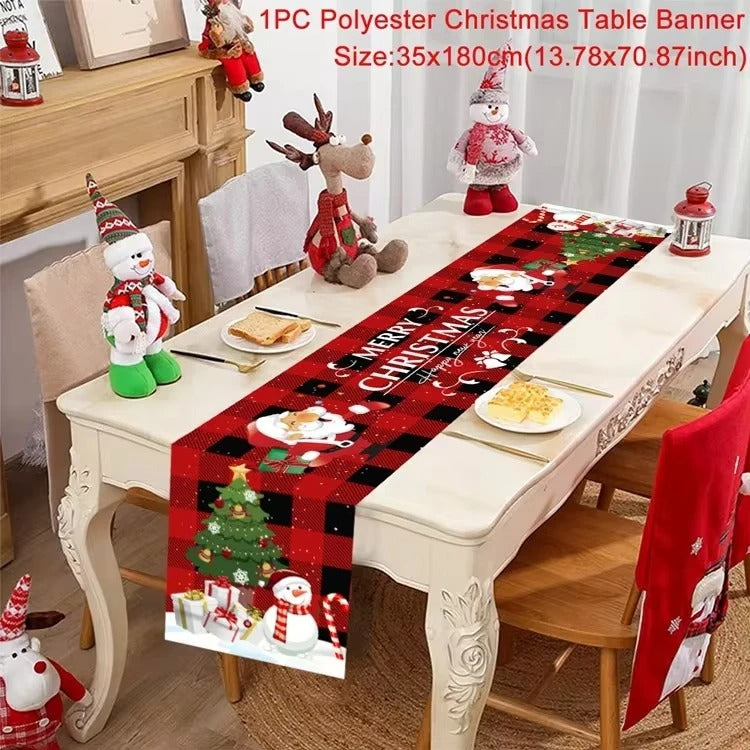 Christmas Table Runner Merry Christmas Decoration