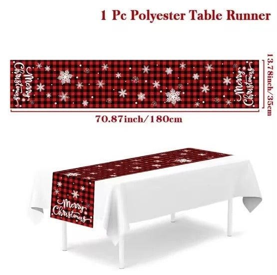 Christmas Table Runner Merry Christmas Decoration