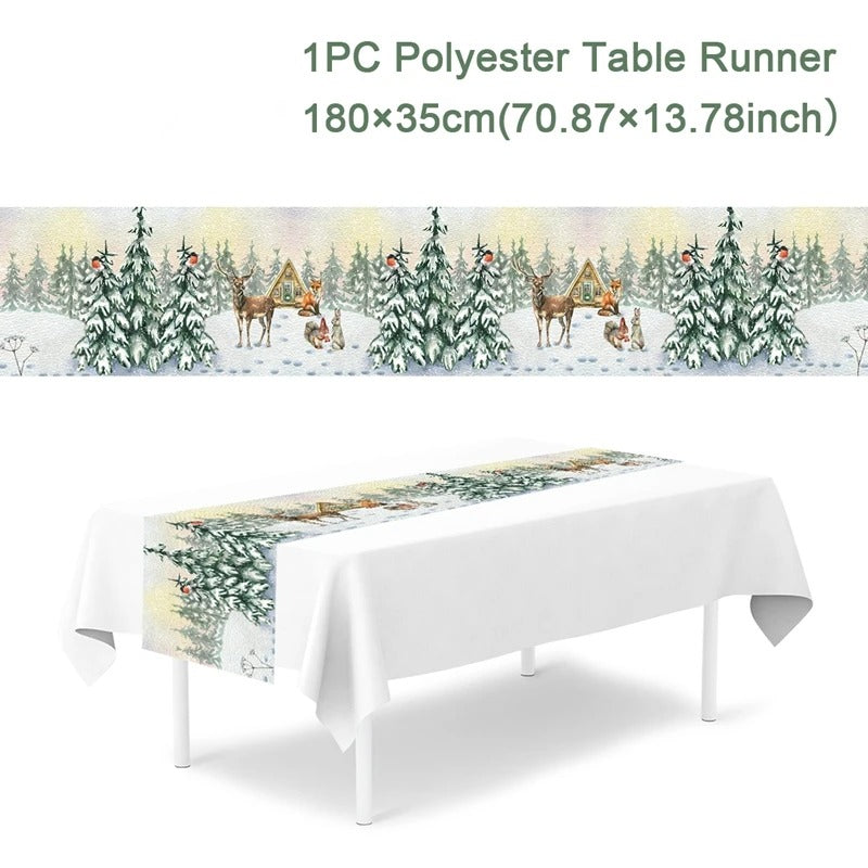 2024 Christmas Table Runners Merry Christmas Decoration