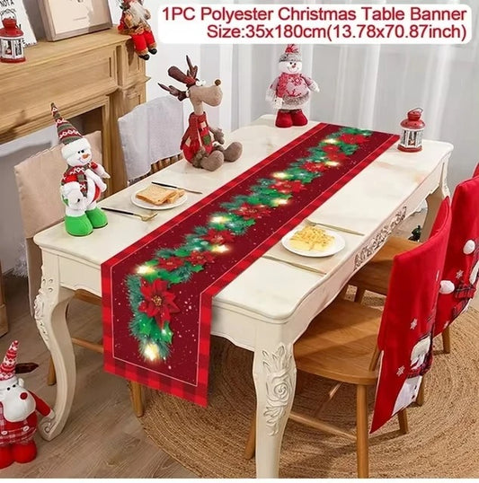 Christmas Table Runner Merry Christmas Decoration